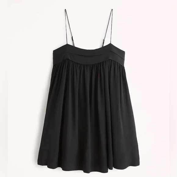 Abercrombie and Fitch Black Mini Shift Dress Size Large - Picture 2 of 5